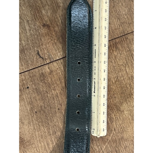 Vintage Belt-real Pigskin Leather-emeral Green Gold Tone, Hippie Chic Academia - Picture 5 of 5